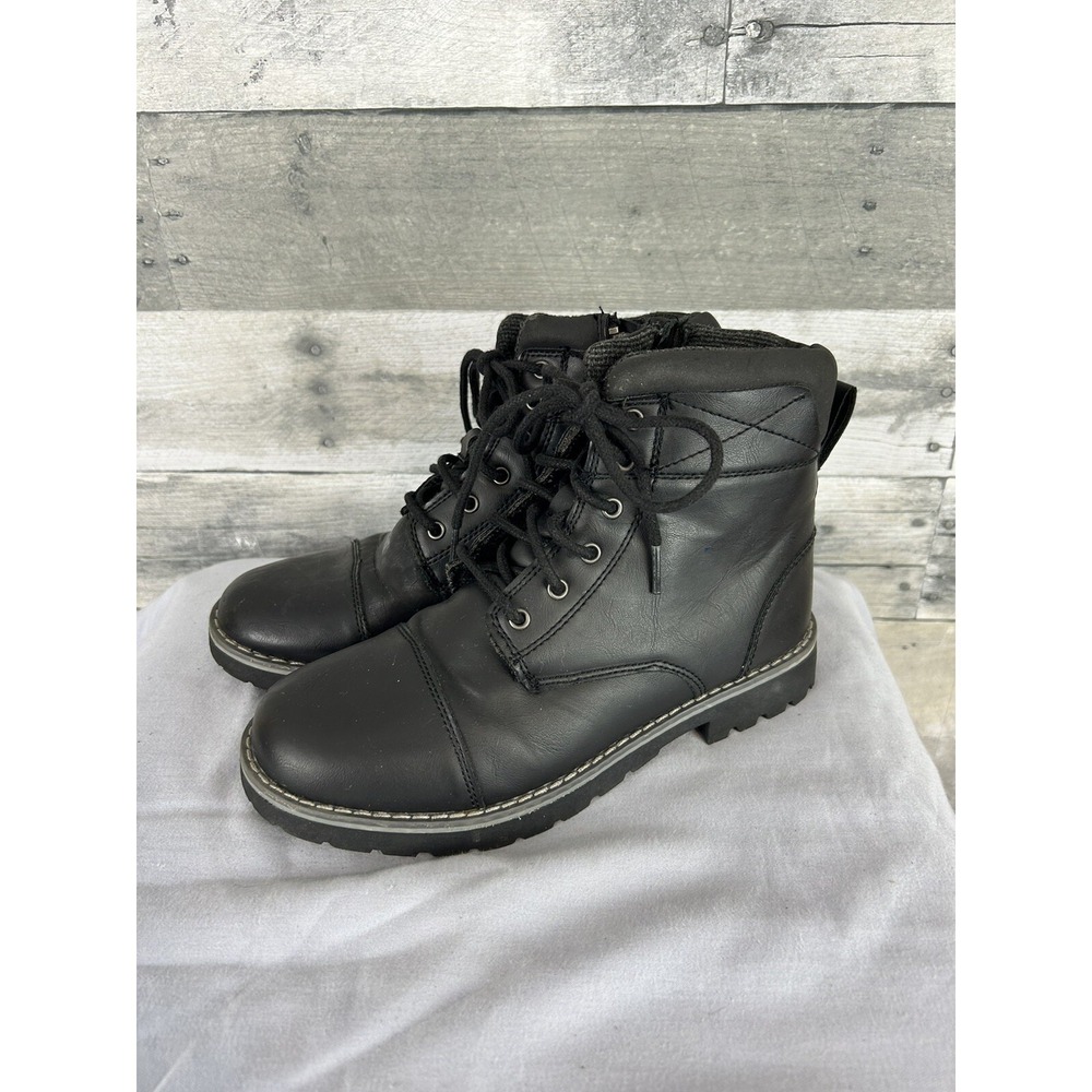 Crevo Boys Black Work boots Size 4